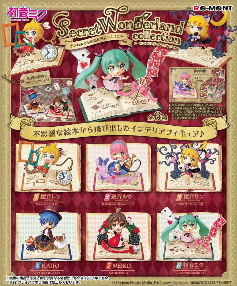 Hatsune Miku Mini Figures 6 cm Secret Wonderland Collection - 1 Unidade